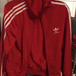 Red medium Adidas Track jacket